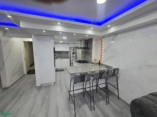 Spacious living room with sofa