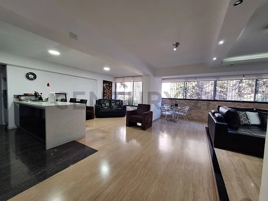 Spacious living room with sofa
