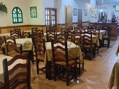 Dining area with table and chairs